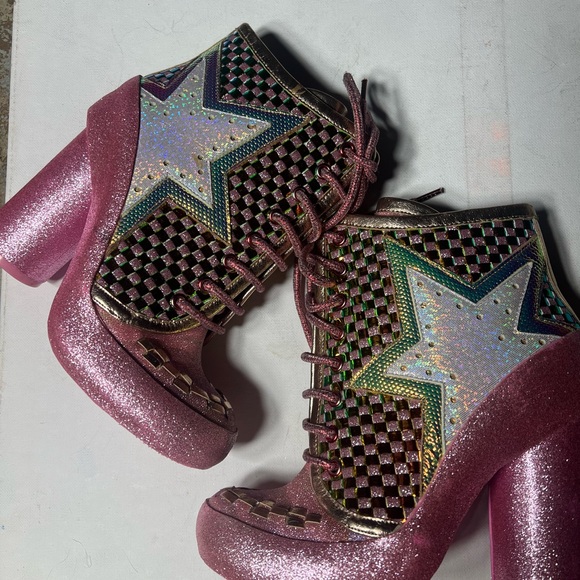 Irregular choice star platform boots milovat size 37 size US 6 pink Shoes cute - Picture 13 of 16